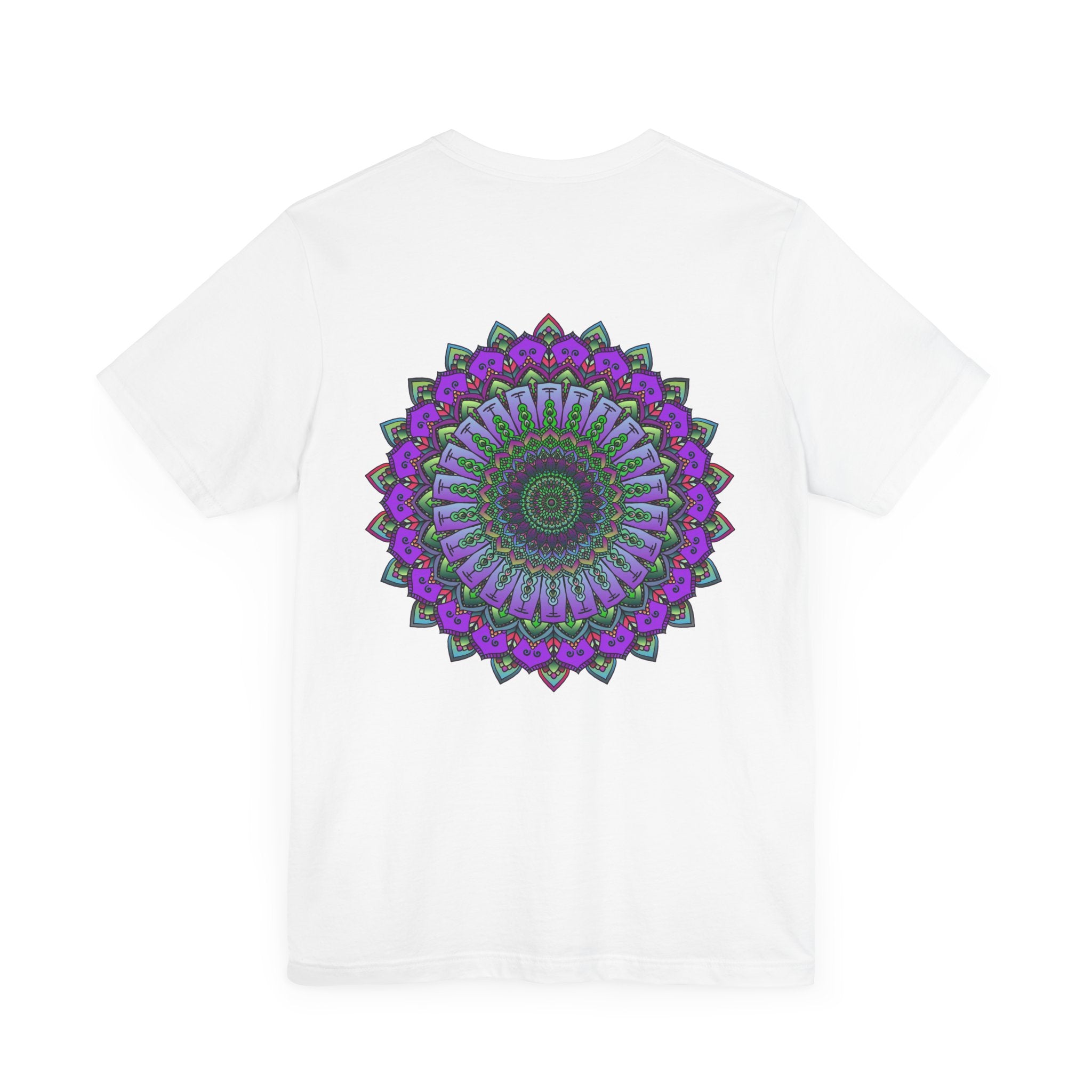 Beautiful mandala tee with intricate design representing spiritual peace and harmony for a calming and uplifting experience