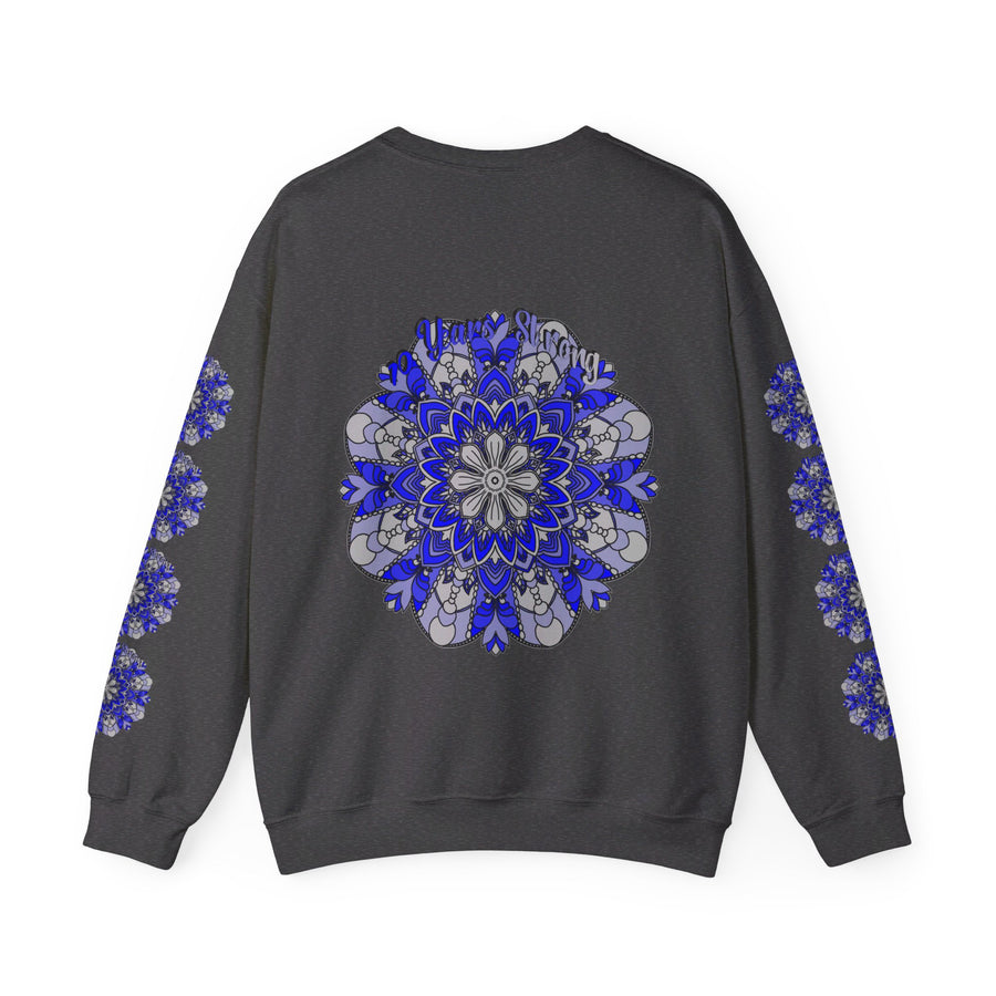 10th Anniversary 10 Years Strong Unisex Sweatshirt in Black Lifestyle Shot in Natural Setting