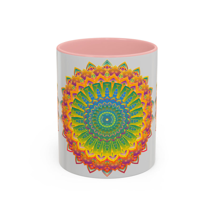 Exquisite mandala pattern adorning a stylish coffee cup