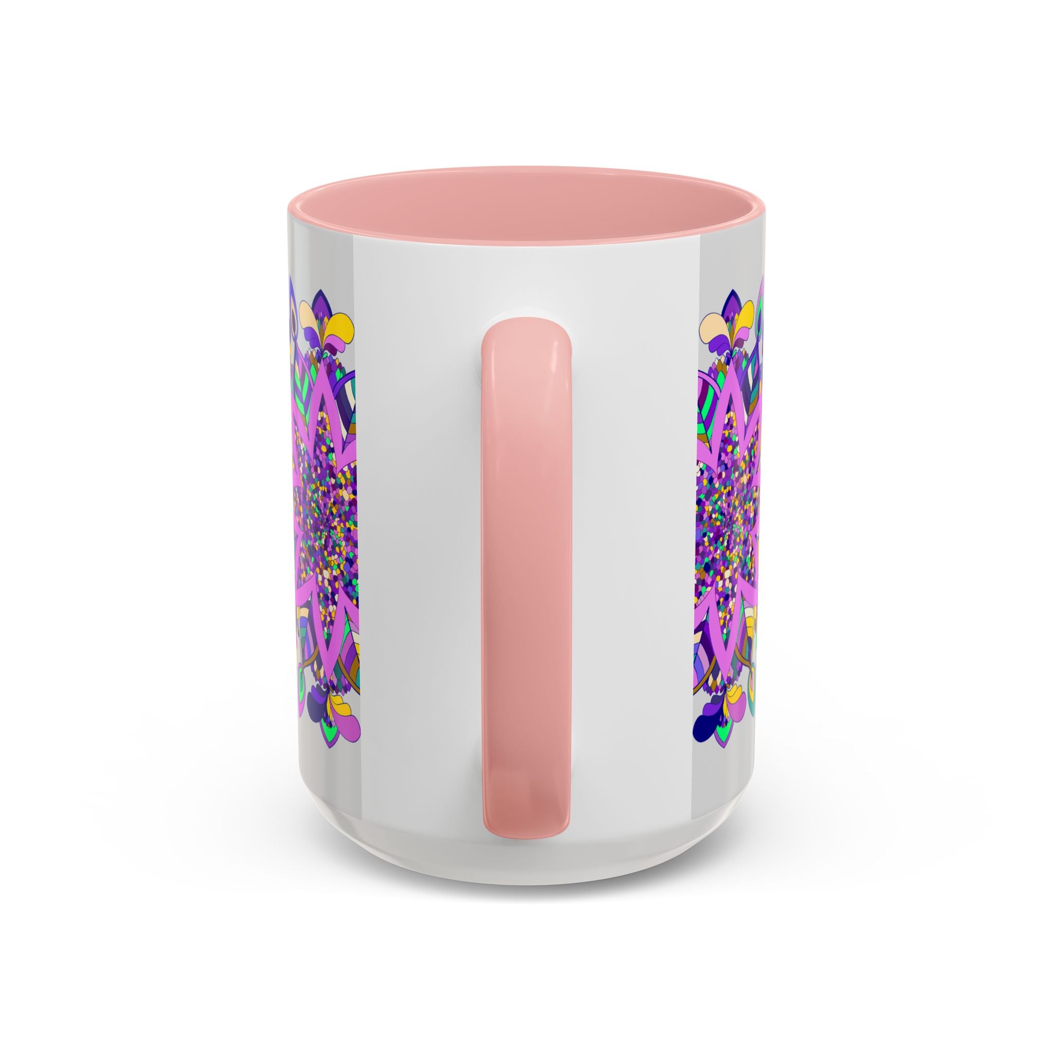 Mug Featuring Charming Mandala Art on Light Grey Background