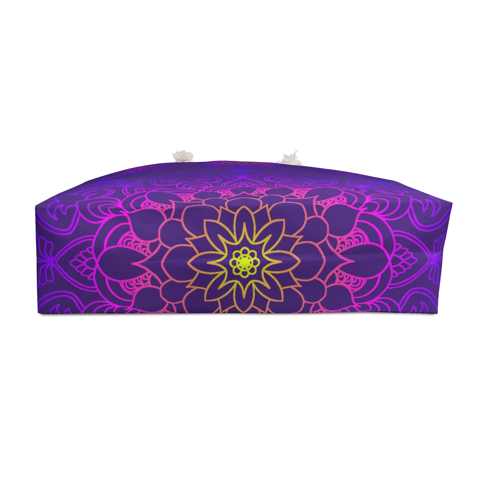 Borsa da viaggio con mandala viola - Elegante borsa da weekend per le avventure