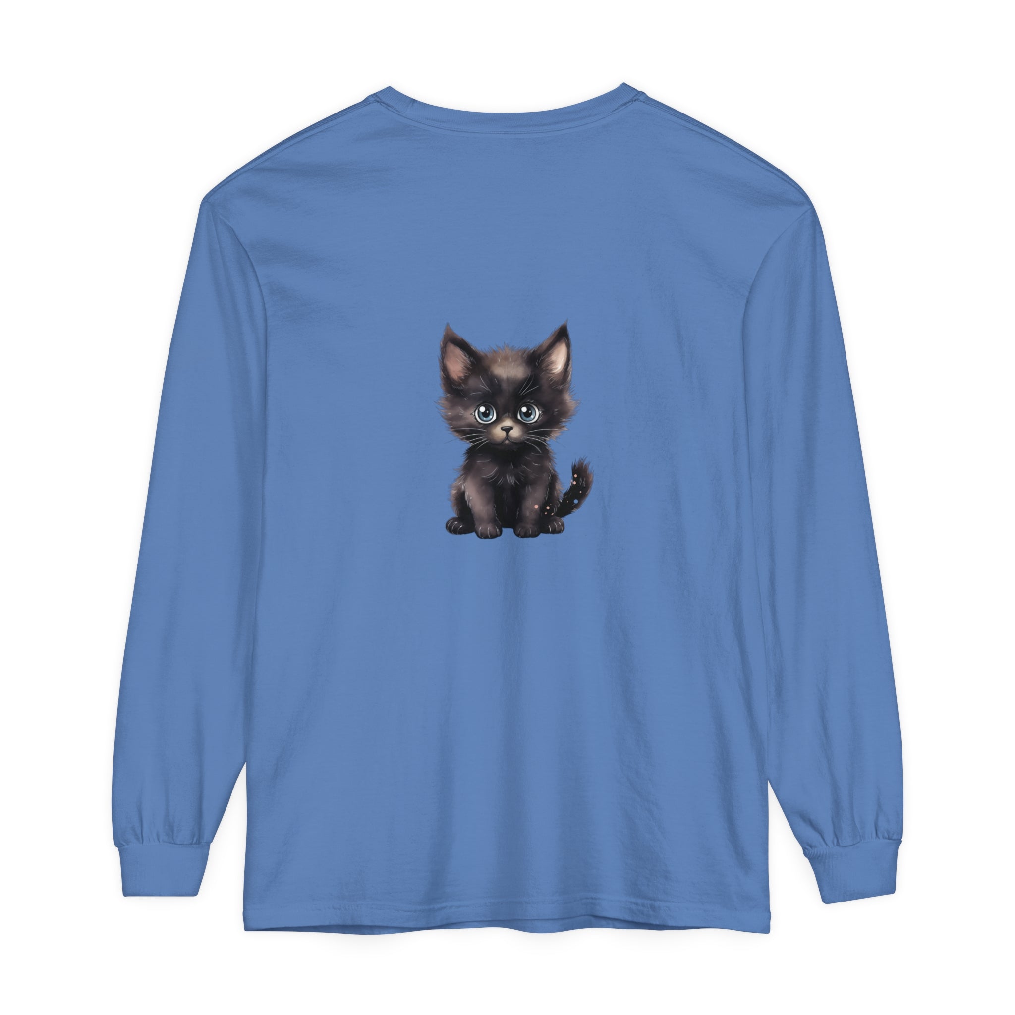 Cute Kitten with Blue Eyes Long Sleeve T-Shirt Alt Text 30