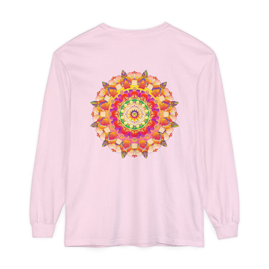 Colorful and intricate mandala design long sleeve t-shirt for men and women