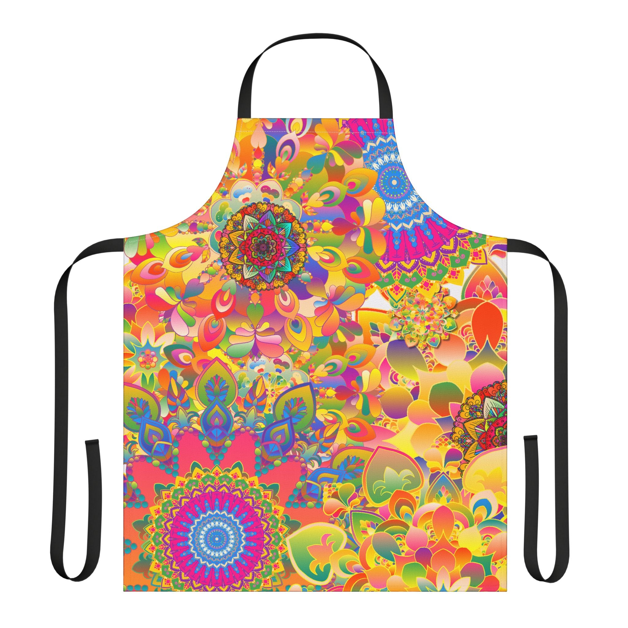 Psychedelic Floral Mandala Apron