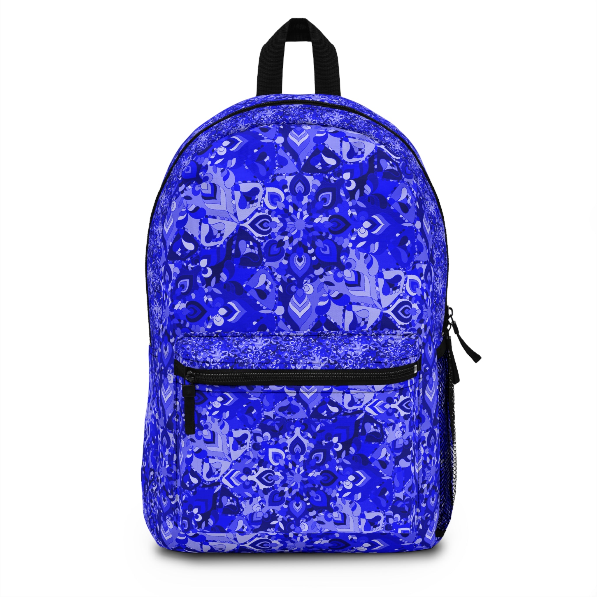 Zaino con design Mandala blu per avventure quotidiane alla moda