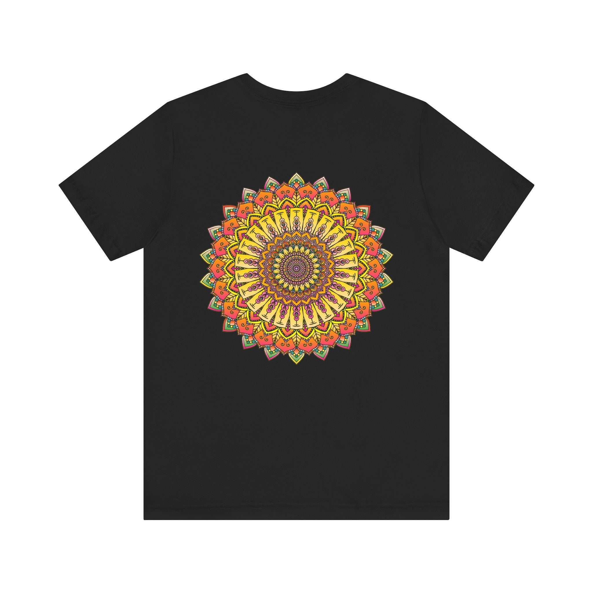 Peaceful mandala tee in bold and vibrant colors