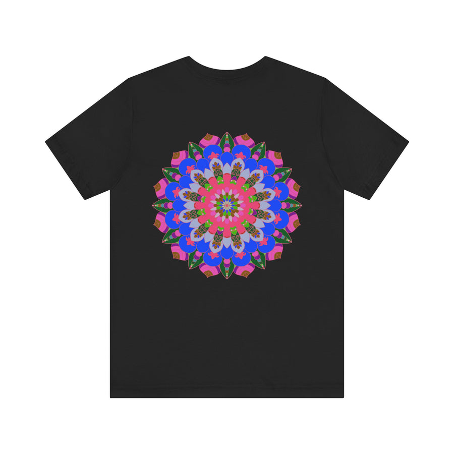 Vibrant Mandala Tee featuring intricate spiritual design promoting peace and harmony