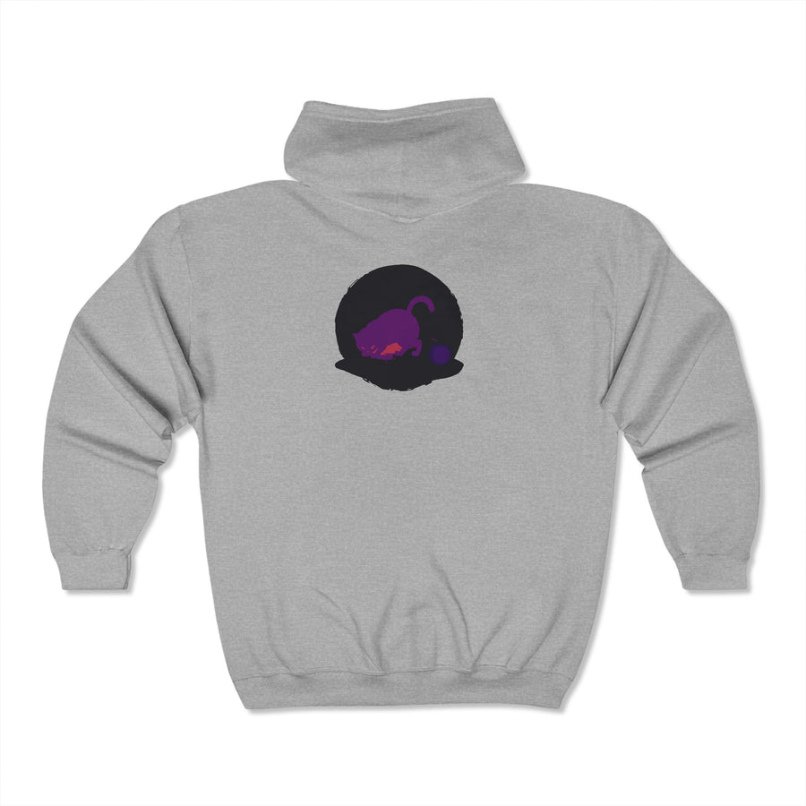 Gorgeous black cat watercolor hoodie with a mystical touch