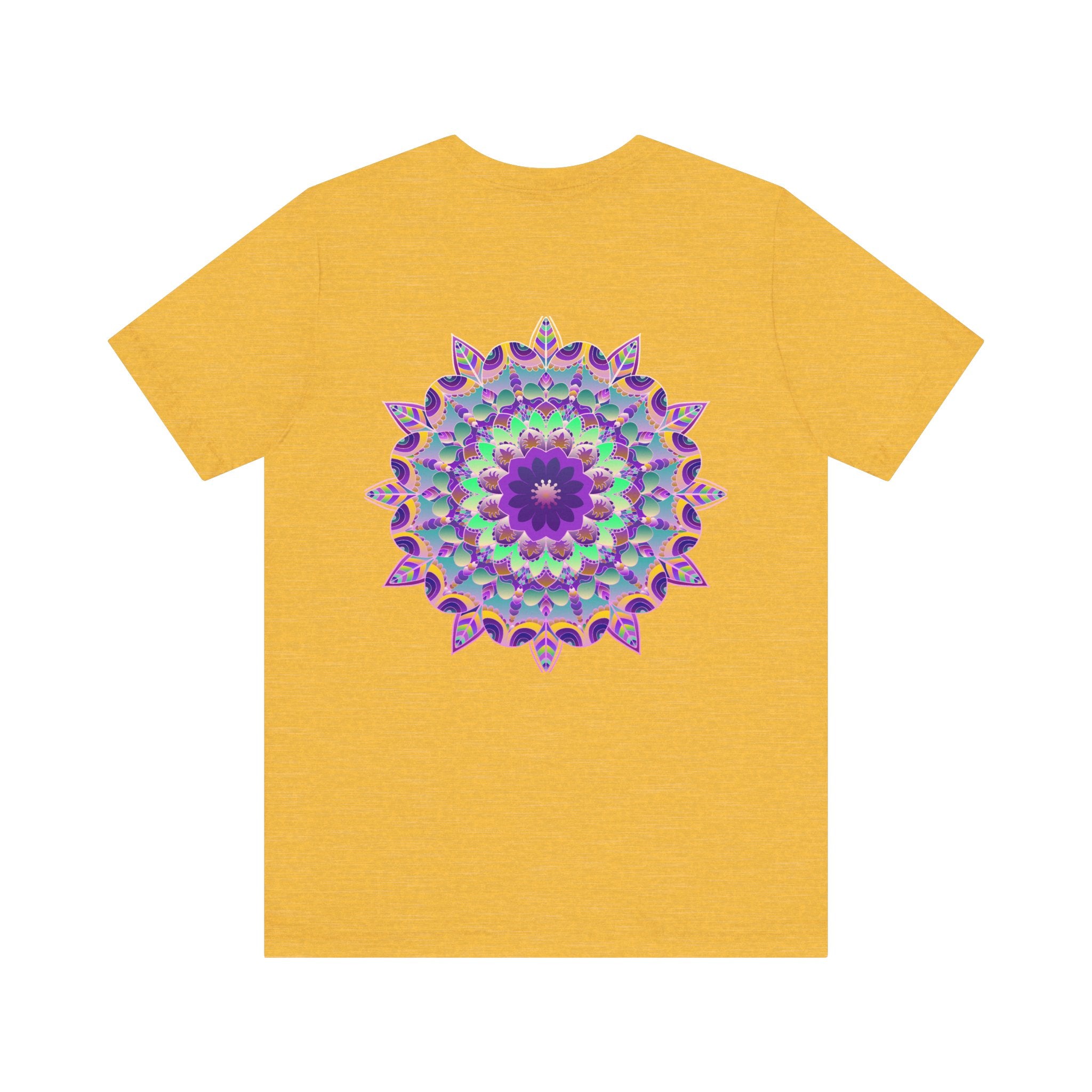 Alt text: This Mandala Tee features a beautiful design symbolizing spiritual peace and harmony, perfect for bringing a sense of tranquility to your wardrobe