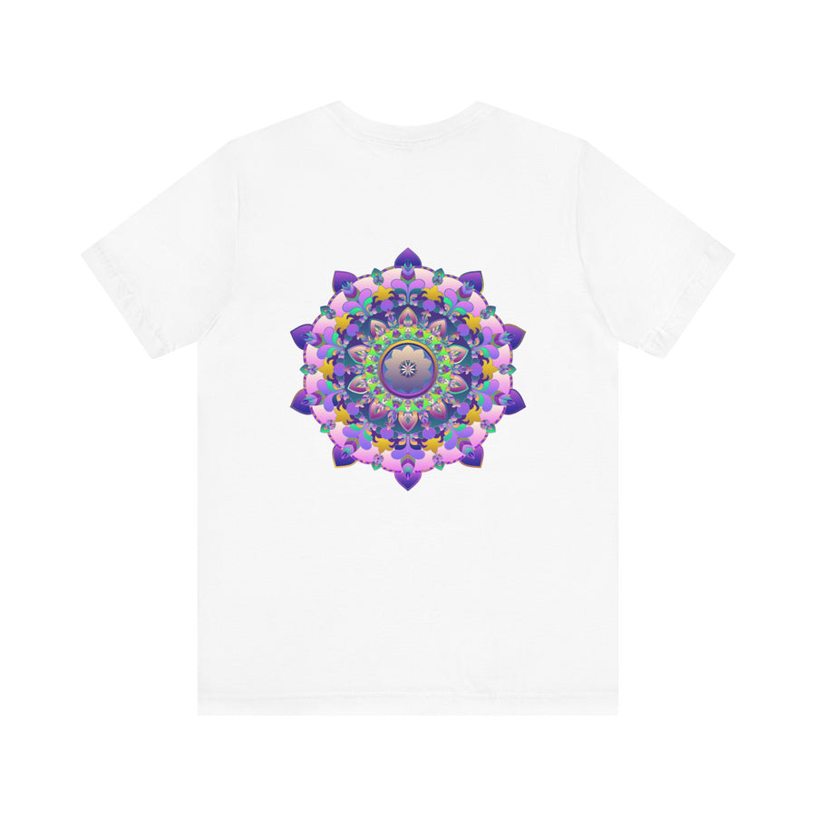 Vibrant Mandala T-Shirt with intricate blue and purple design representing spiritual peace and harmony Made from soft, comfortable fabric