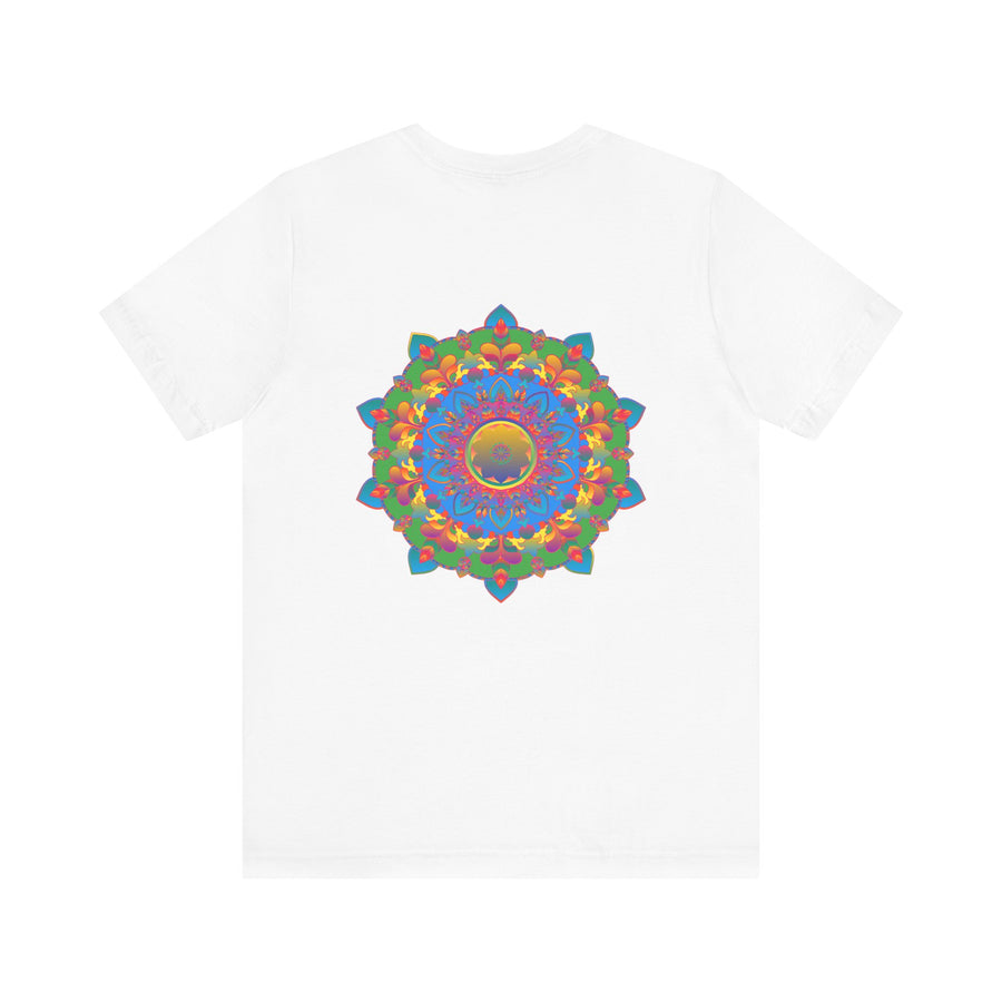 Vibrant Mandala Tee featuring intricate design symbolizing spiritual peace and harmony, perfect for meditation and yoga practice