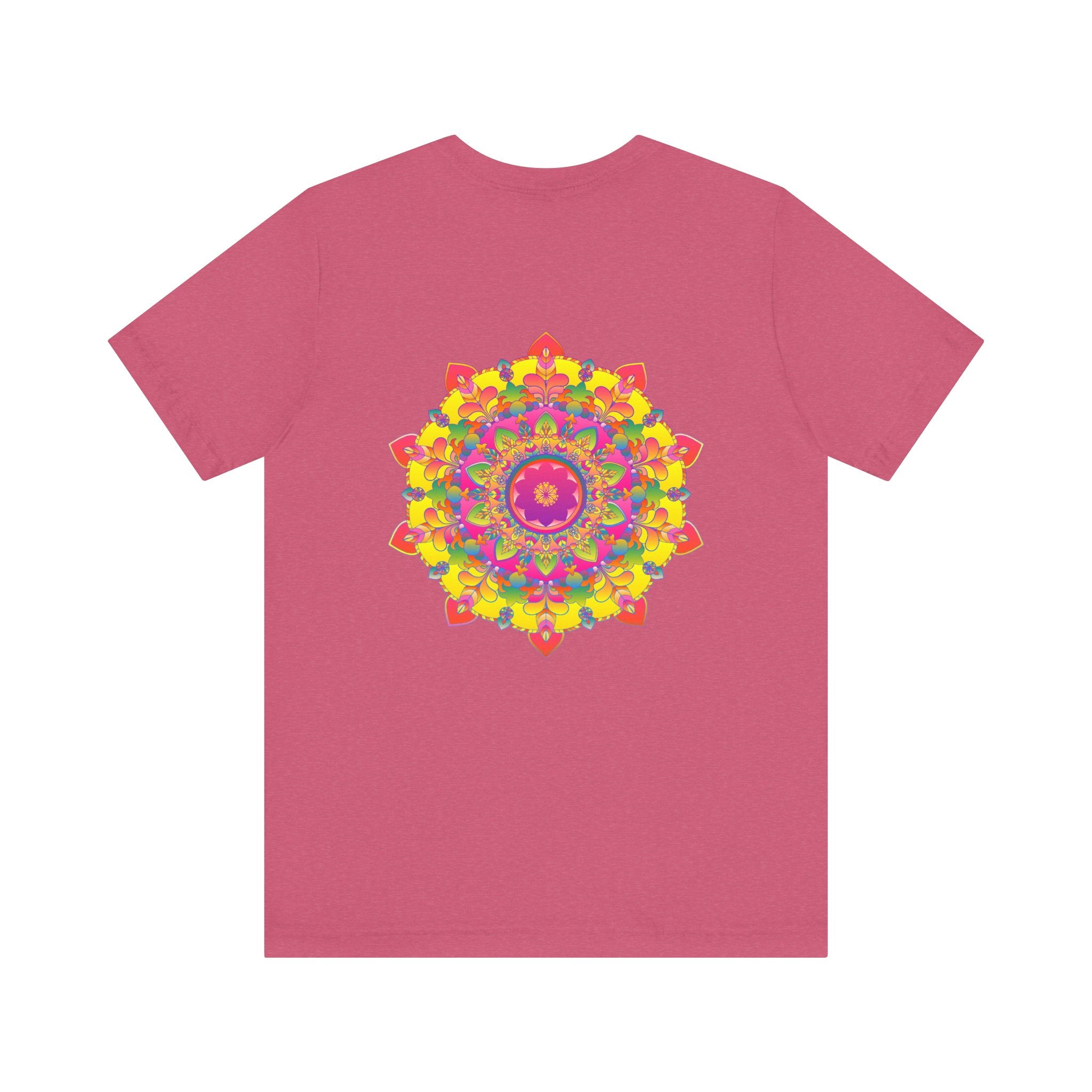 Colorful and intricate mandala tee representing spiritual peace and harmony, perfect for bringing positivity into your wardrobe