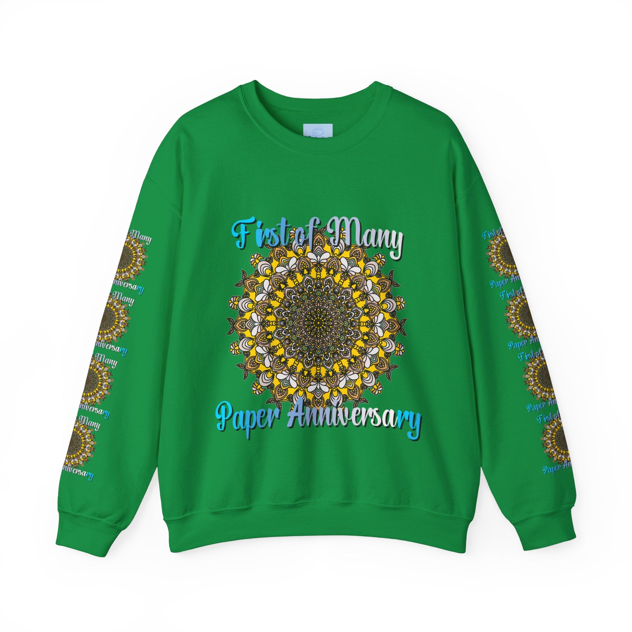 First Year Wedding Anniversary Gift - Unisex Heavy Blend™ Crewneck Sweatshirt in Black