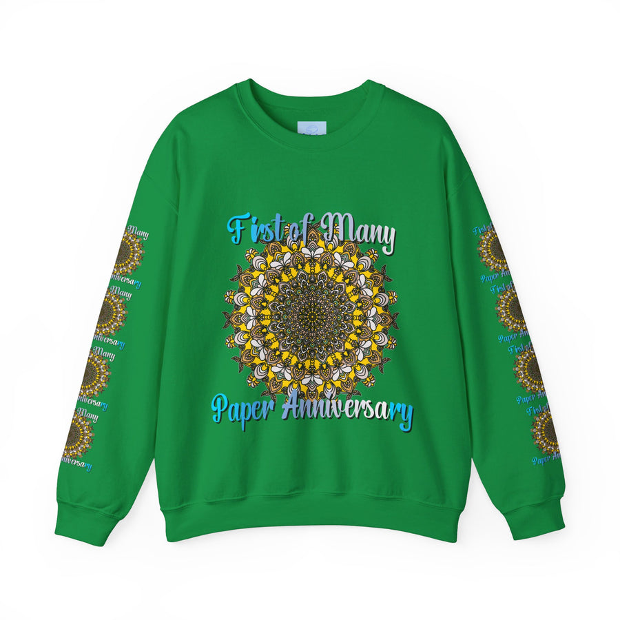 First Year Wedding Anniversary Gift - Unisex Heavy Blend™ Crewneck Sweatshirt in Black