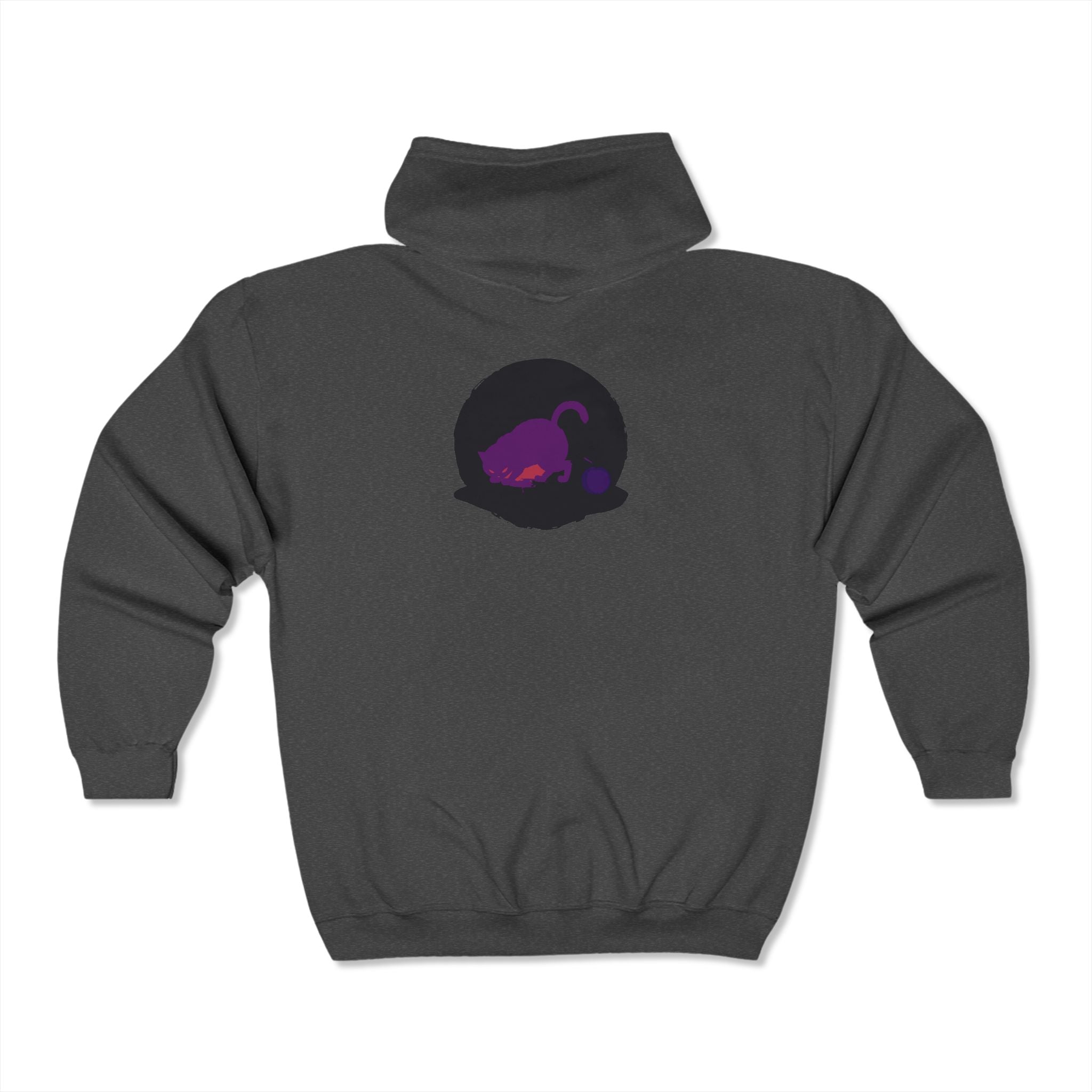 Stylish and artistic watercolor hoodie featuring a black cat