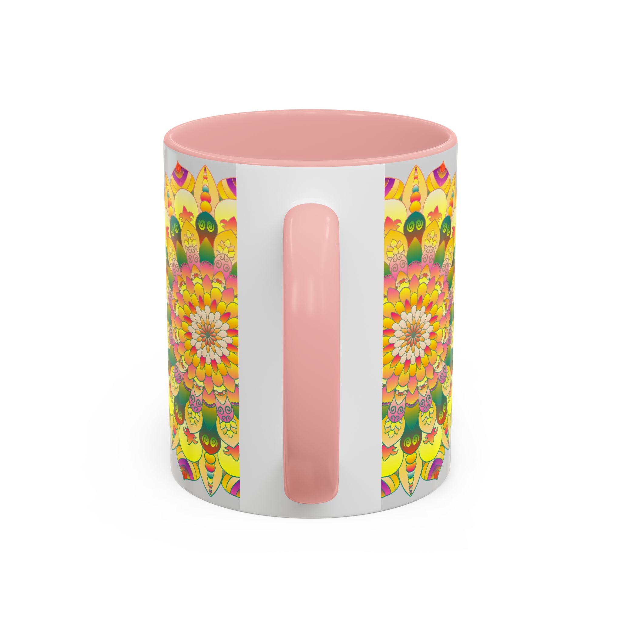 Artistic coffee cup with a beautiful and intricate mandala design