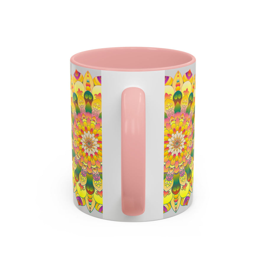 Artistic coffee cup with a beautiful and intricate mandala design