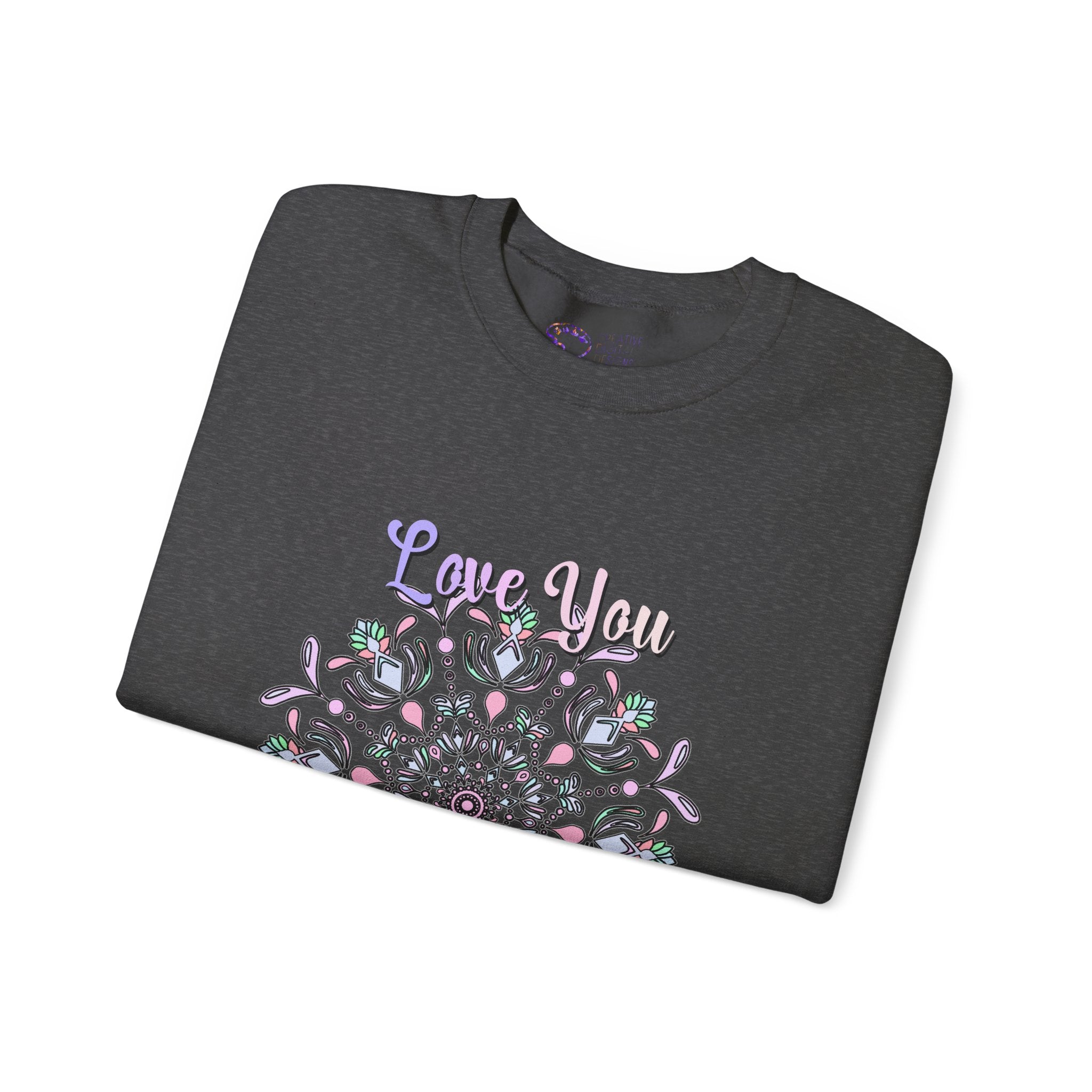 Mom Empowering Mandala Sweatshirt in Soft Pastel Hues