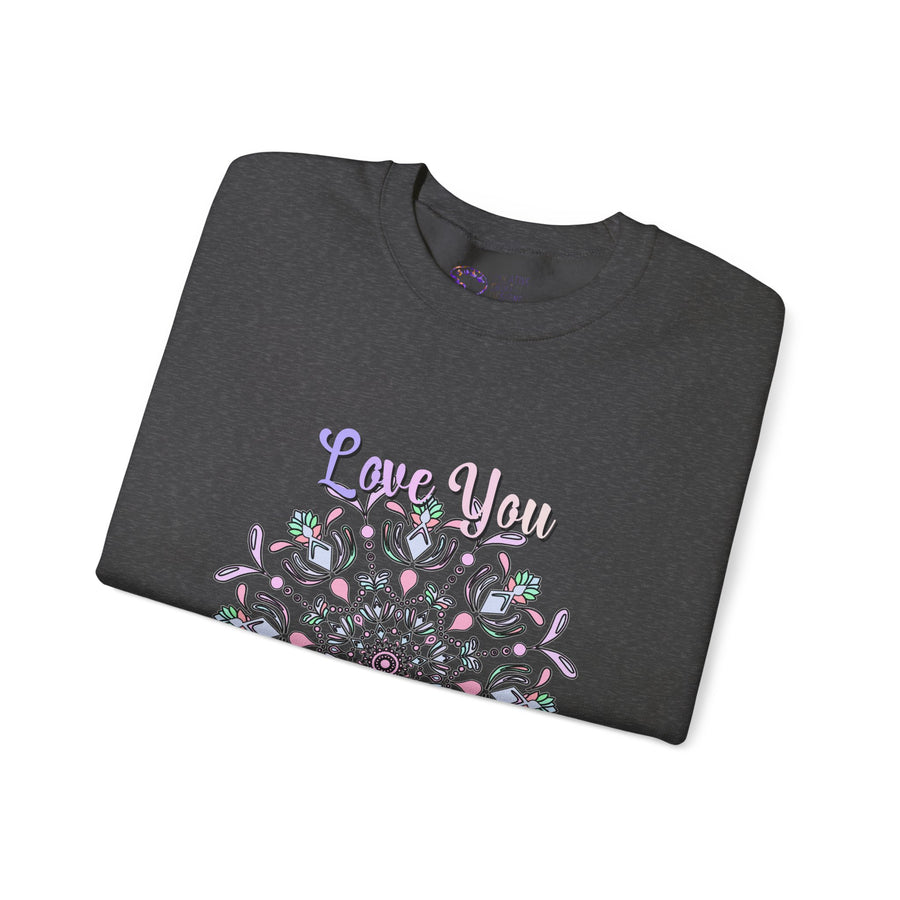 Mom Empowering Mandala Sweatshirt in Soft Pastel Hues