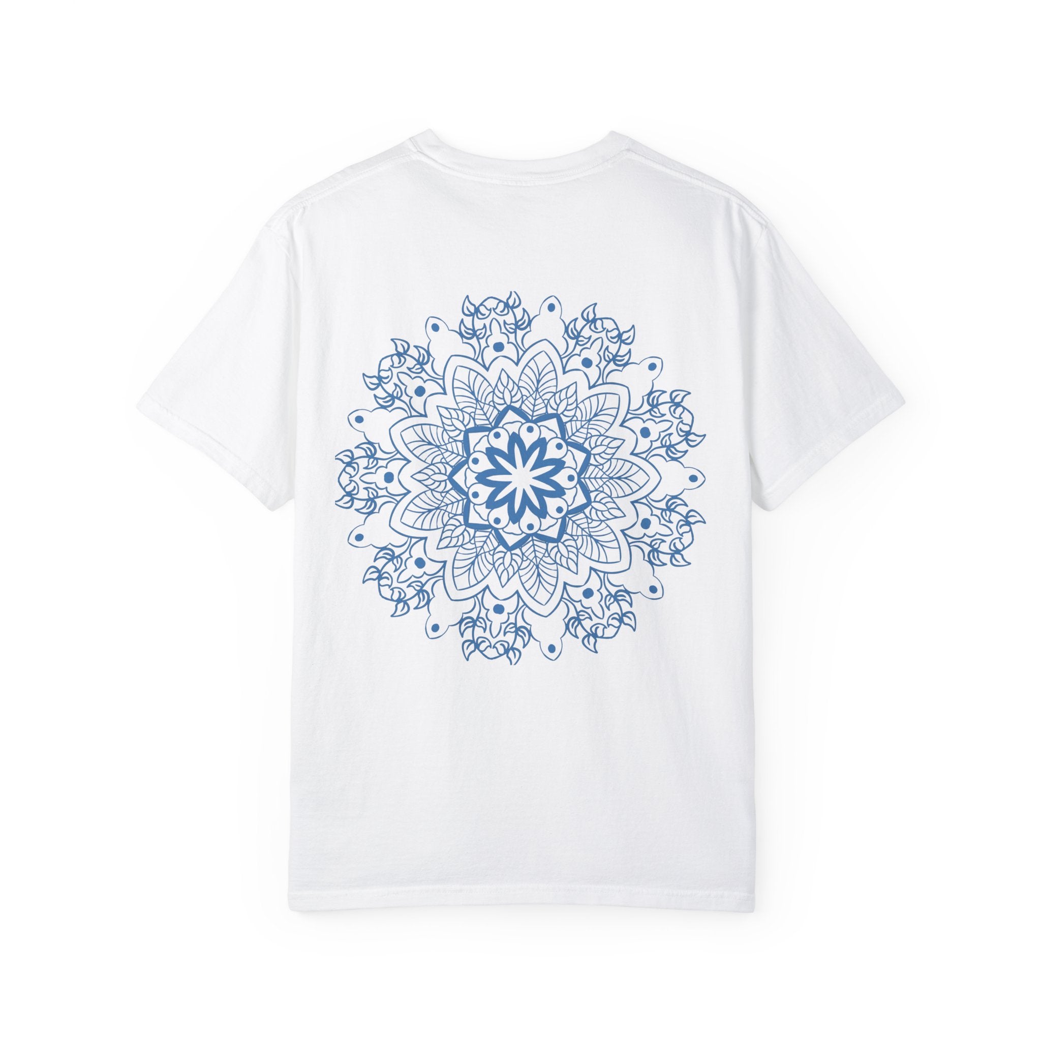Handmade Mandala Art Tshirt - Unisex Garment-Dyed Tee with intricate and colorful design, perfect for casual wear