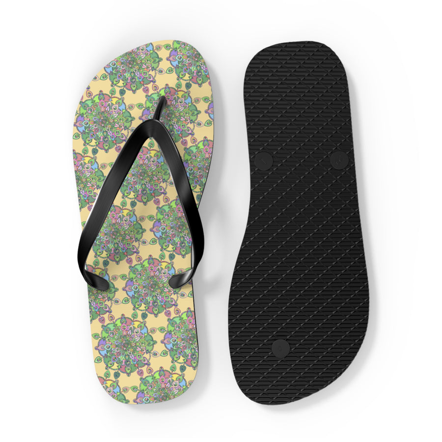 Colorful Floral Flip Flops – Vivid Print Summer Sandals