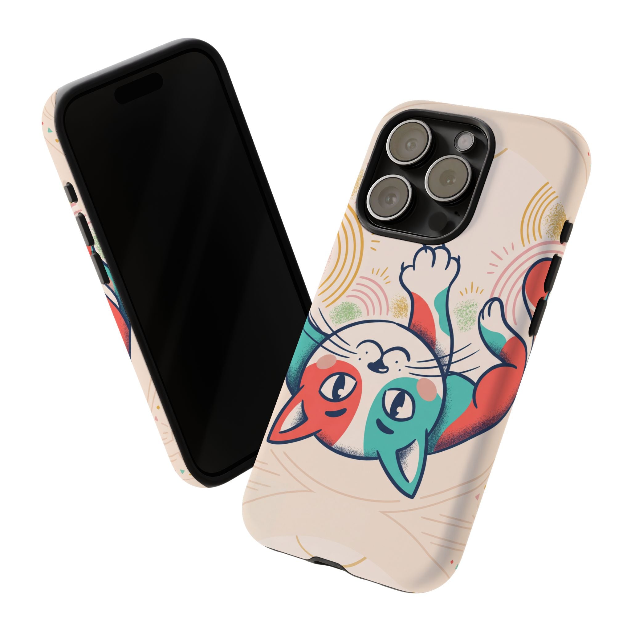 Phone Case — Cute Retro Calico Cat Protective Cover