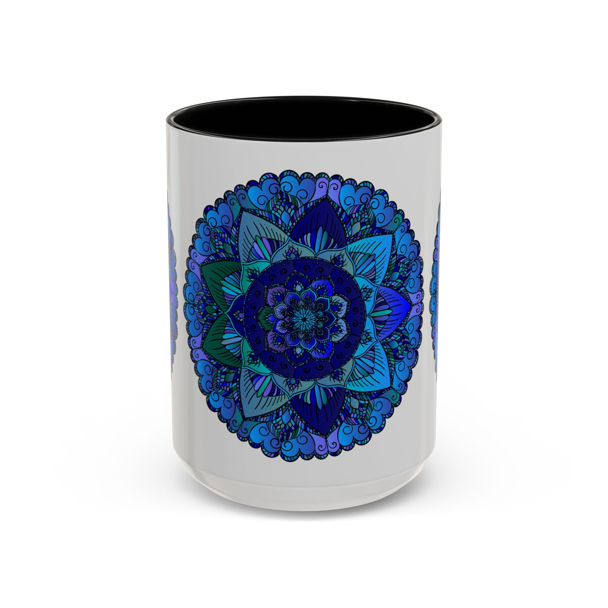 Bohemian-inspired mug featuring vibrant colors and detailed design