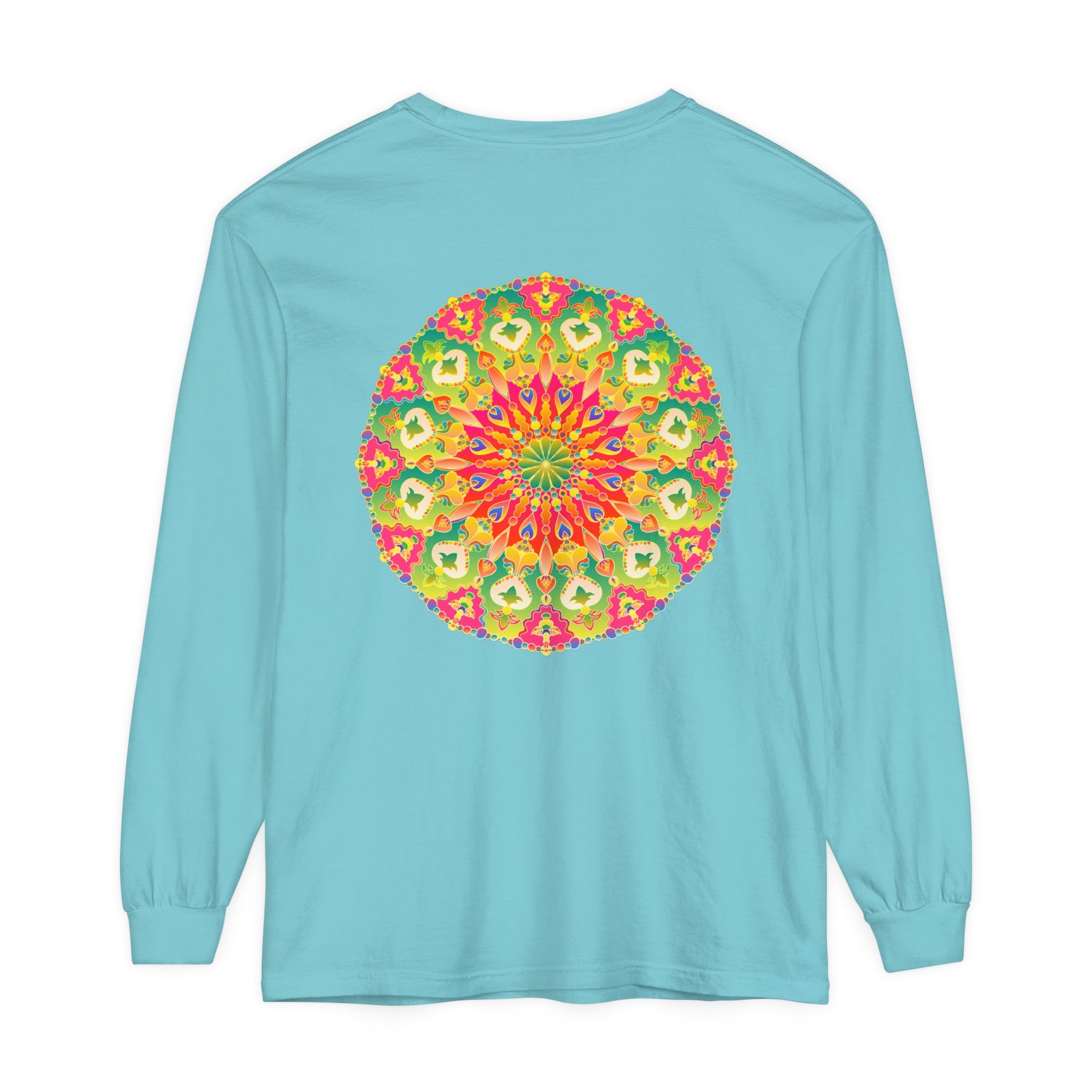 Vibrant Intricate Mandala Long Sleeve T-Shirt - Vibrant Art with an eye-catching and intricate mandala print