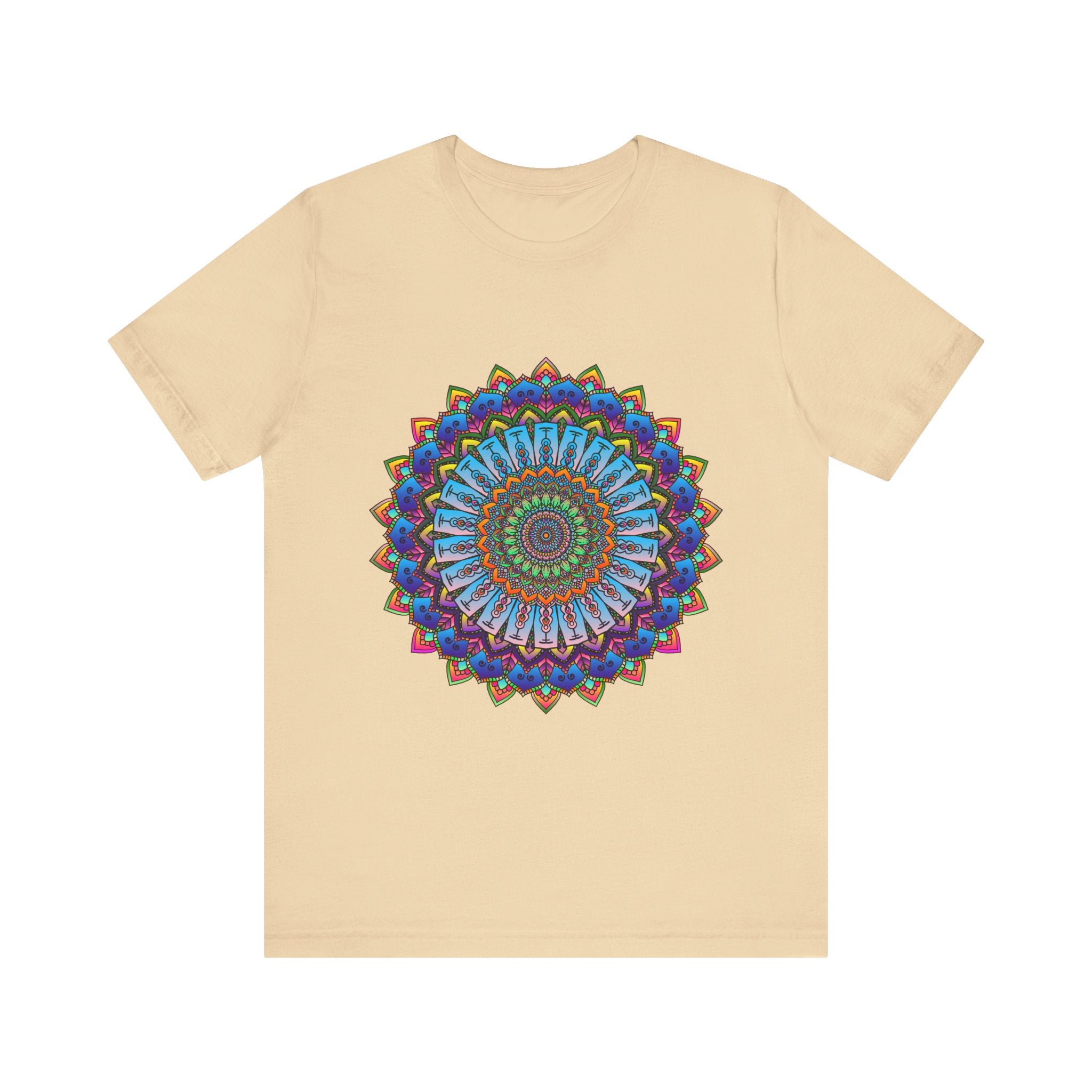 Vibrant Mandala Tee featuring a colorful and intricate design with vibrant hues and detailed patterns, perfect for adding a pop of color to your wardrobe