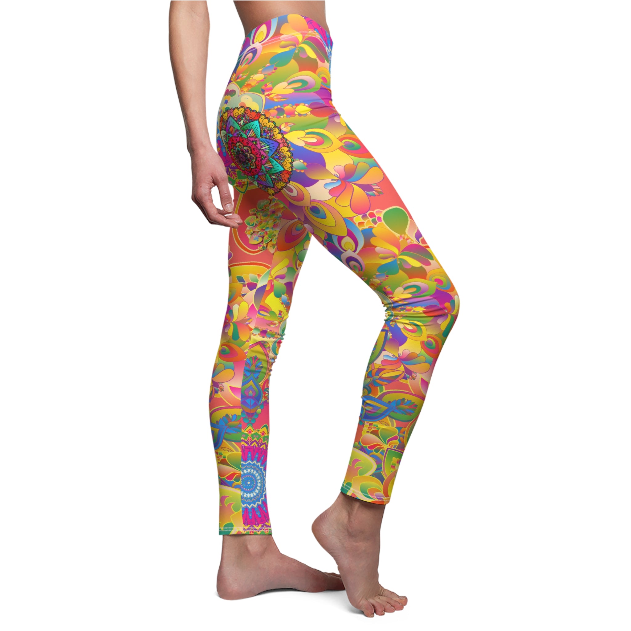 Psychedelic Floral Mandala Leggings