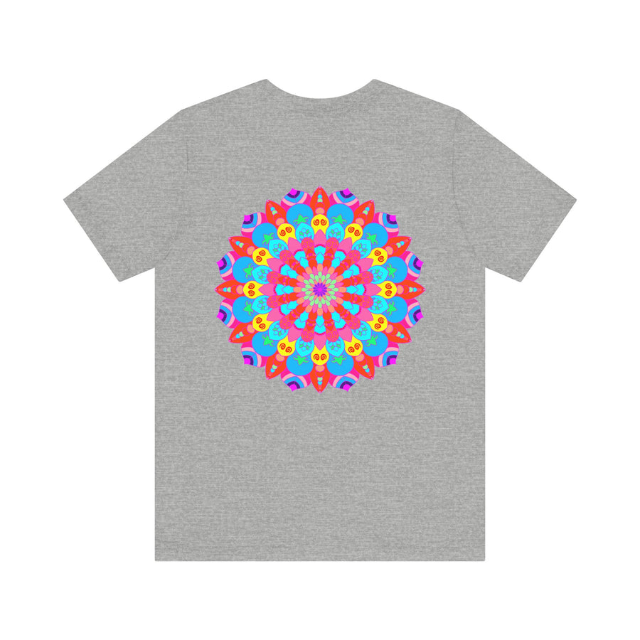 Vibrant Mandala Tee featuring intricate spiritual design for peace and harmony
