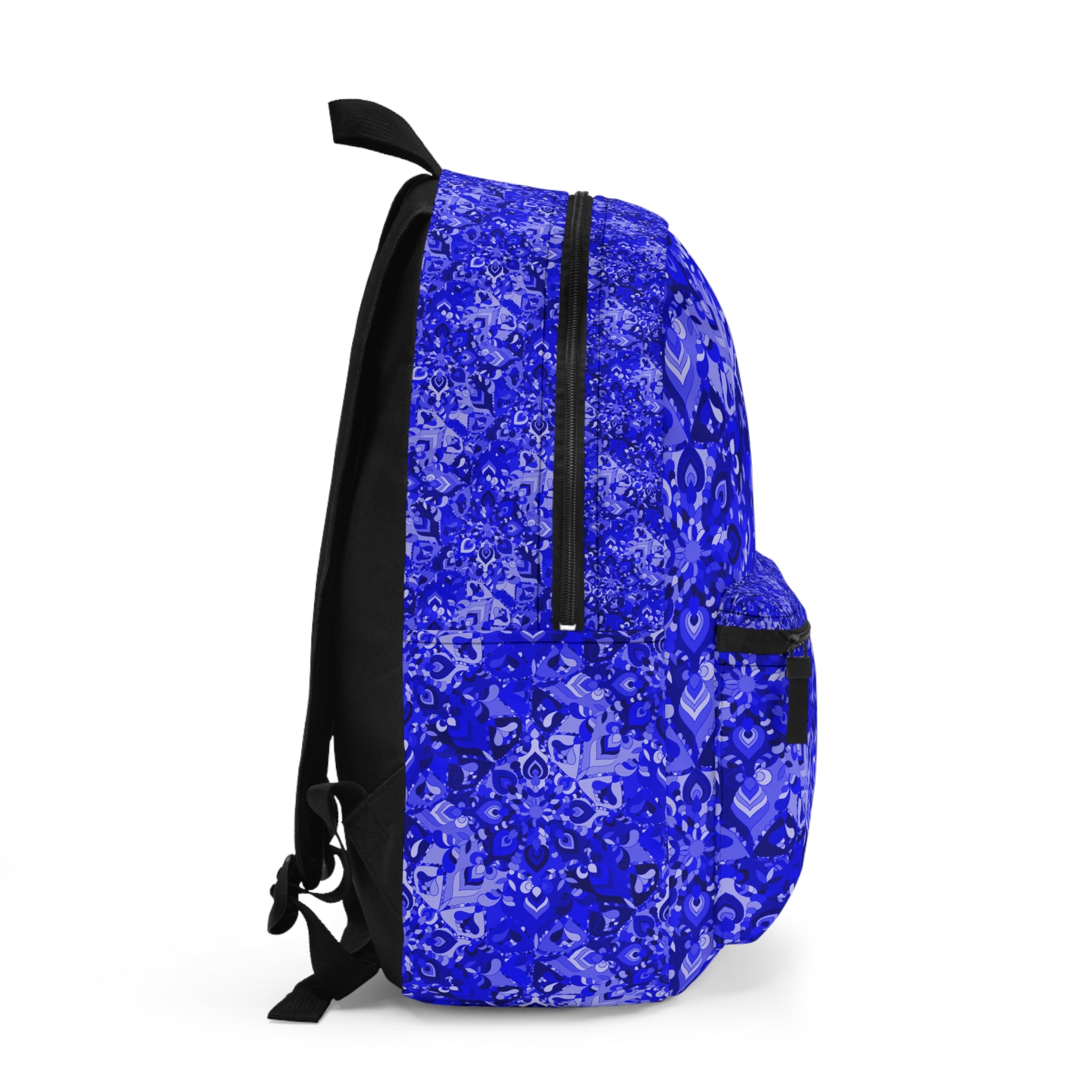 Zaino con design Mandala blu per avventure quotidiane alla moda