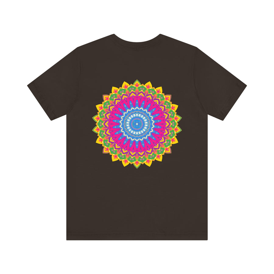 Vibrant Mandala T-Shirt featuring a beautiful and intricate design, perfect for expressing spiritual peace and tranquility