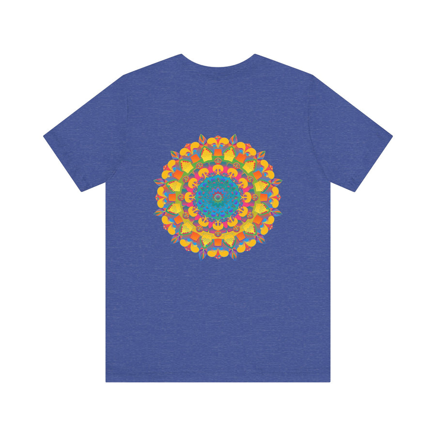 Colorful and eye-catching Vibrant Mandala T-Shirt featuring a beautiful design symbolizing peace and harmony