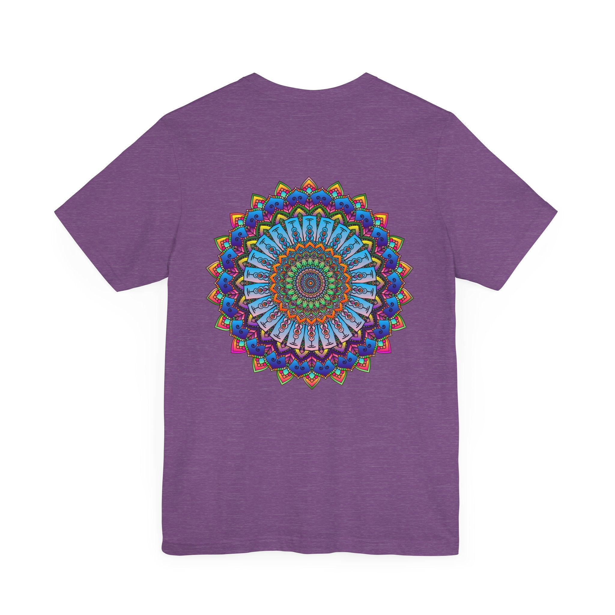 Colorful and intricate mandala tee shirt representing spiritual peace and harmony