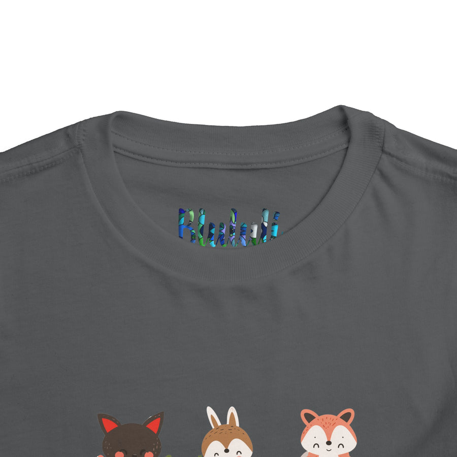 Animal Love Toddler Tee, Cute Cartoon Animals T-Shirt for Kids
