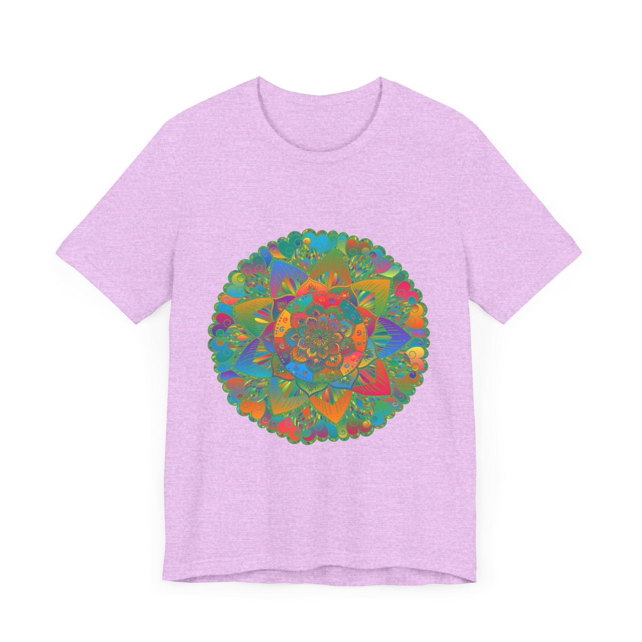 Colorful and serene mandala tee, perfect for promoting peace and relaxation