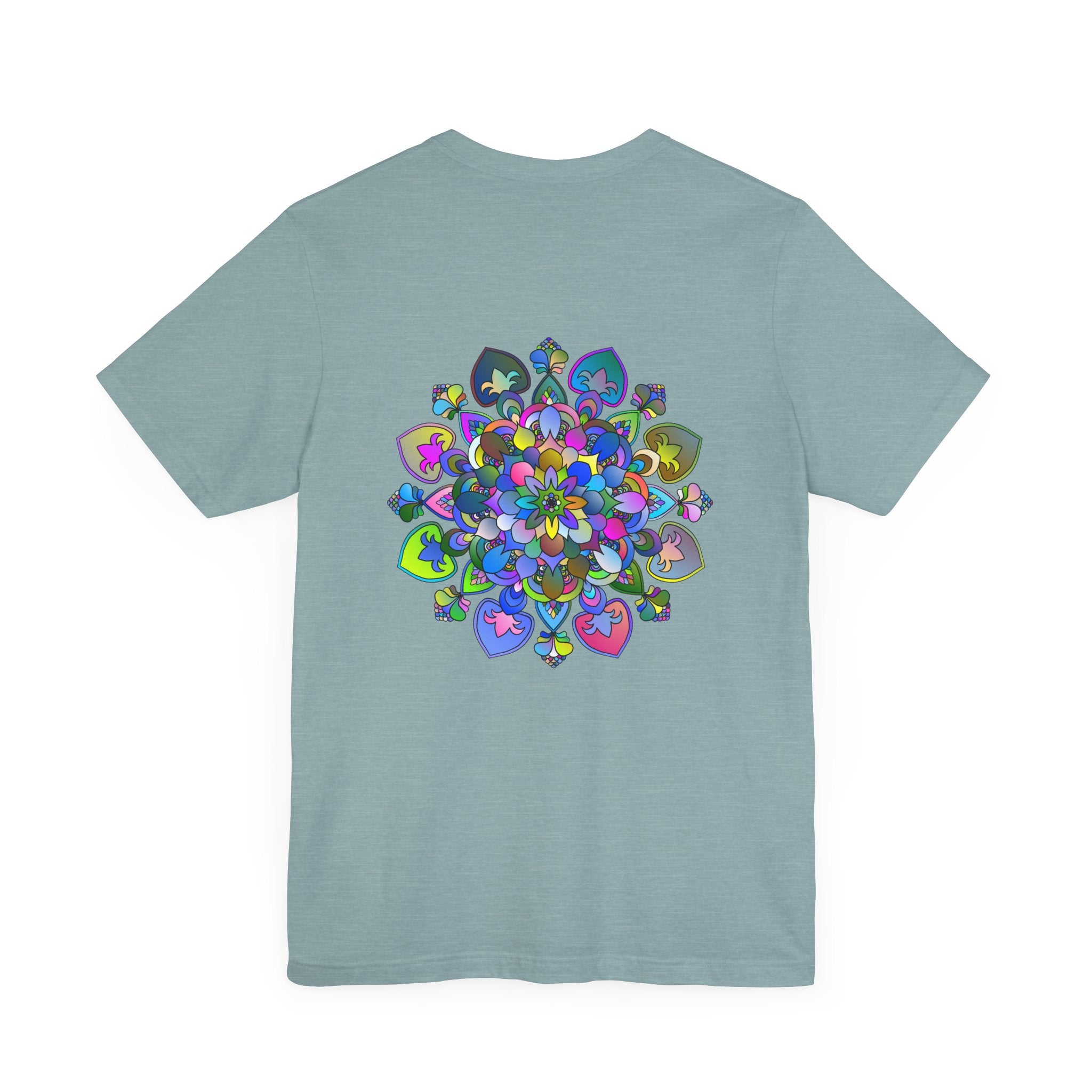 Intricate and colorful mandala shirt promoting spiritual tranquility