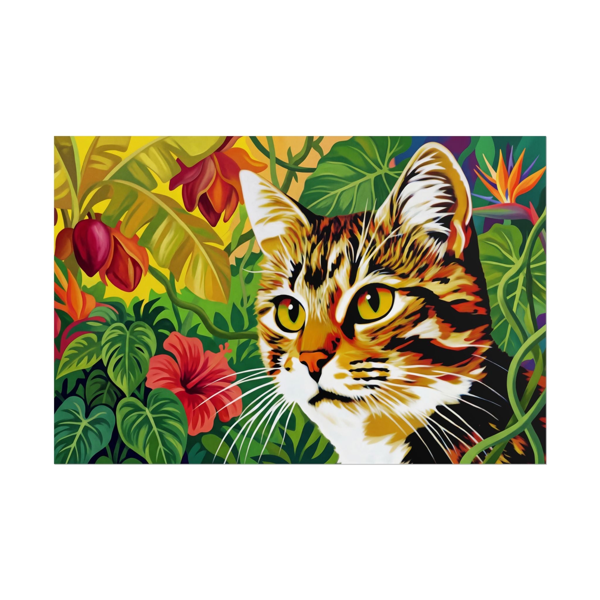 Cat Jungle Poster - Horizontal