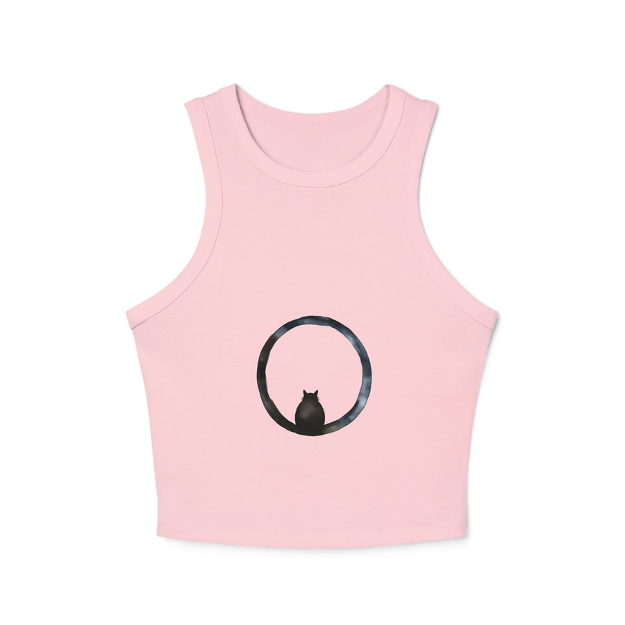 Cosmic Enigma Racerback Tank Top with a unique and eye-catching cosmic pattern