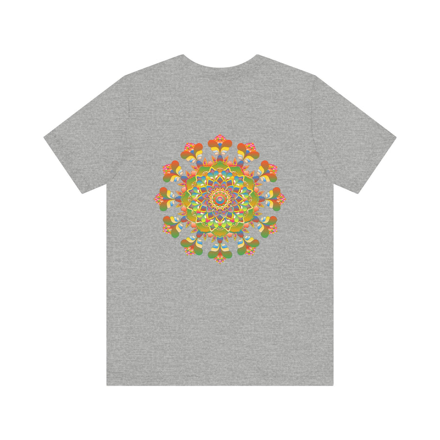 Woman wearing Mandala Peace & Harmony T-Shirt with serene expression