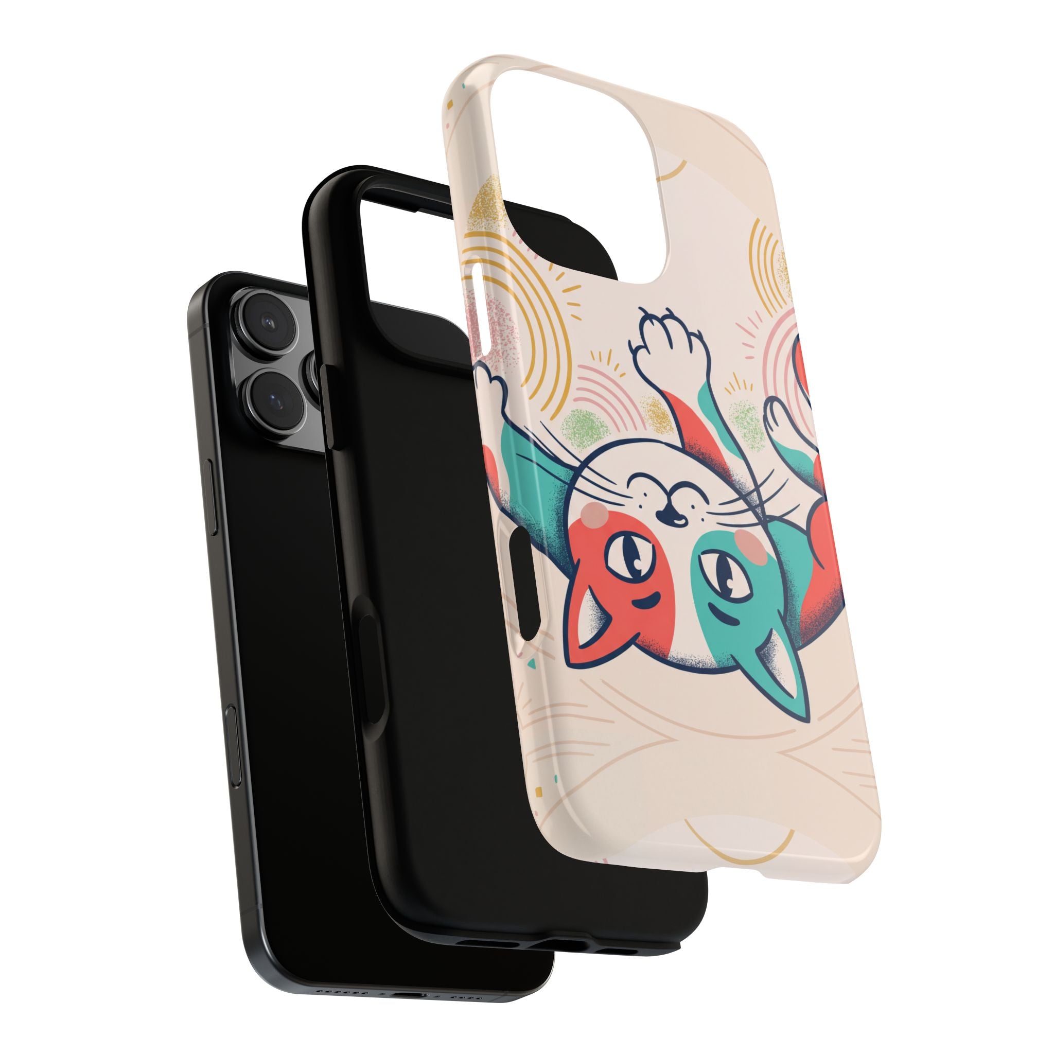 Phone Case — Cute Retro Calico Cat Protective Cover