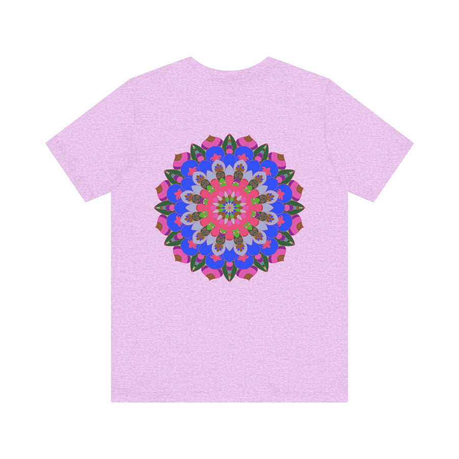 Vibrant Mandala Tee with intricate spiritual design promoting peace and harmony