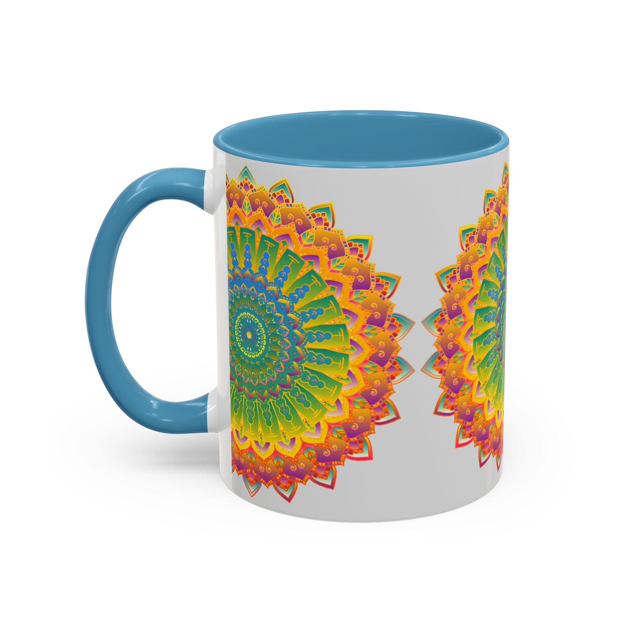 Stunning mandala pattern on a beautiful ceramic coffee mug