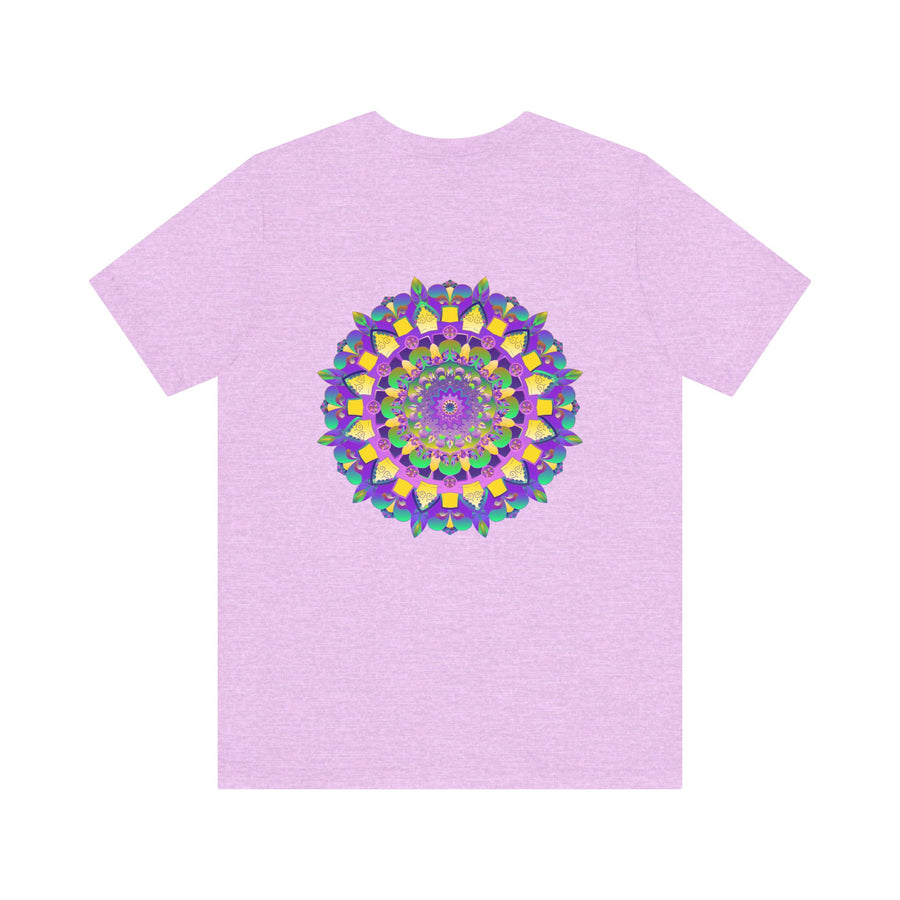 Vibrant Mandala Tee featuring intricate design, symbolizing spiritual peace, harmony, and balance in vivid colors and patterns