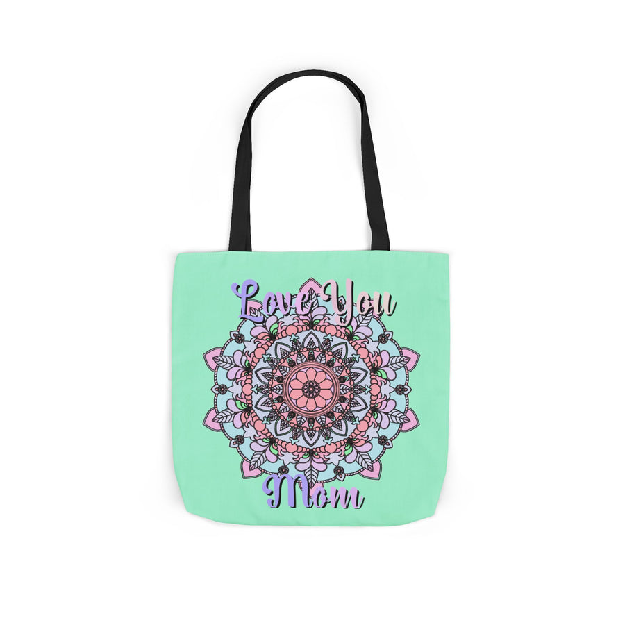 Mandala 'Love You Mom' Canvas Tote — Floral Mother's Day Gift Bag