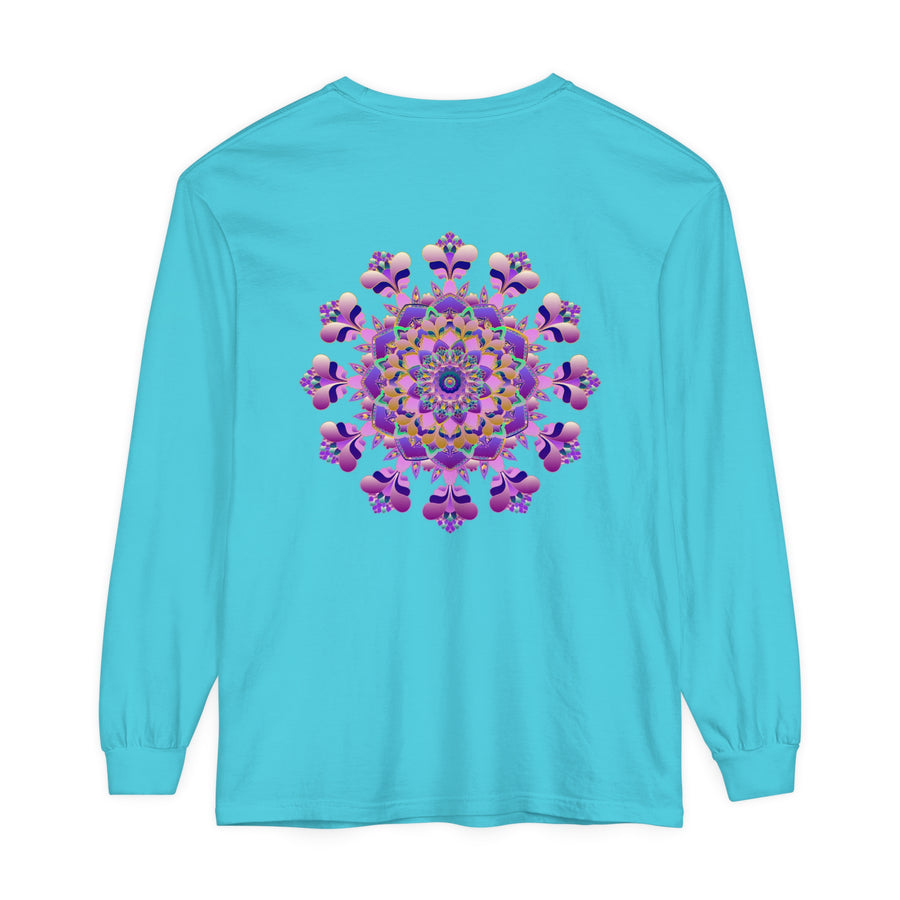 Intricate Mandala Long Sleeve T-Shirt - Unisex, black with detailed design