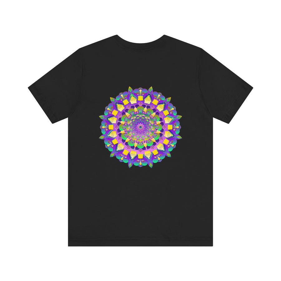Vibrant mandala tee featuring intricate design for spiritual peace and harmony