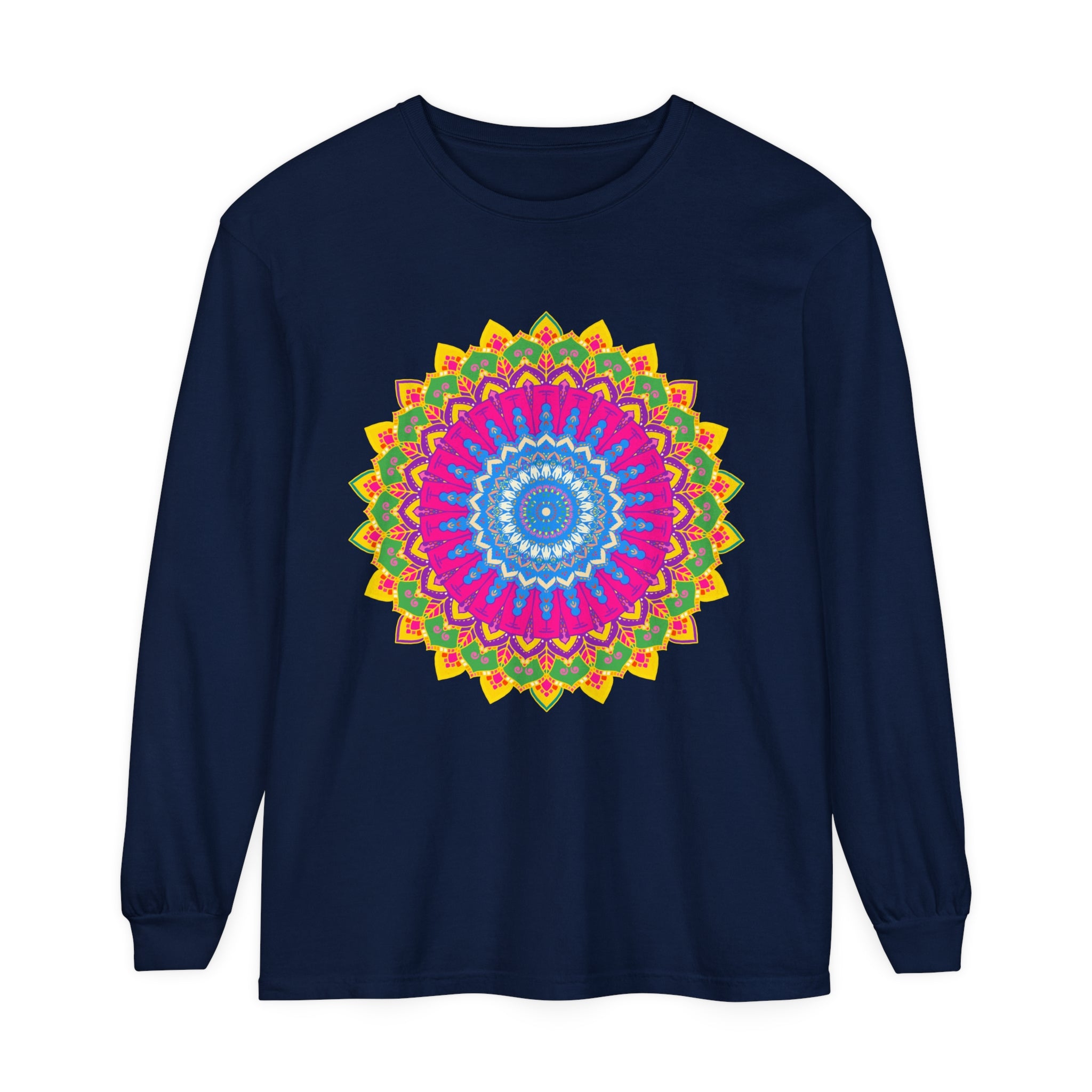 Mandala Long Sleeve Shirt for Both Men and Women in a Stunning, Detailed Print