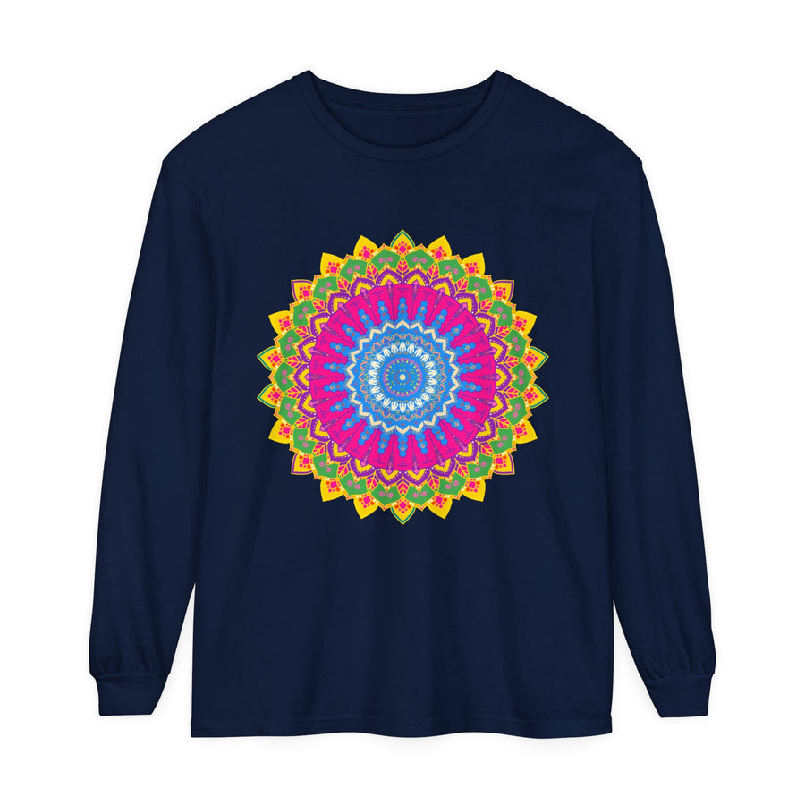 Mandala Long Sleeve Shirt for Both Men and Women in a Stunning, Detailed Print